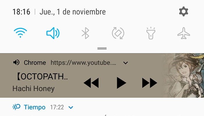 youtube segundo plano notificacion multimedia